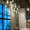 LL60C04 Custom Glass Chandelier Big Size Luxury Modern Led Bulb Light for Lobby/Stair/Shopping Mall/Store 